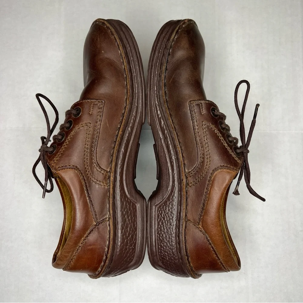 Birkenstock Unisex Brown Leather Oxfords EU 39 W 8, M6 - Picture 5 of 11